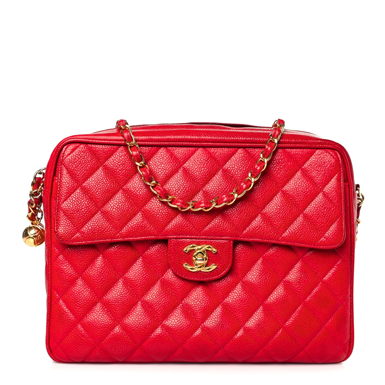 Chanel Caviar Quilted Camera Case Red 1 of 14