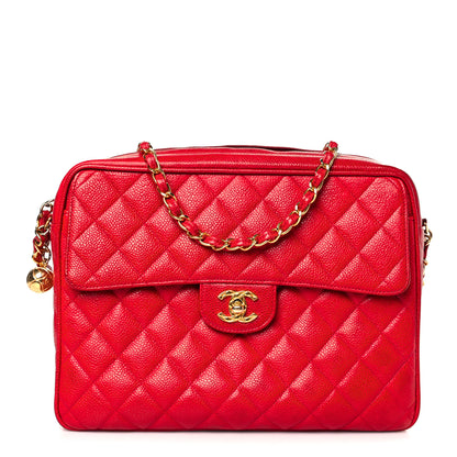 Chanel Caviar Quilted Camera Case Red 1 of 14