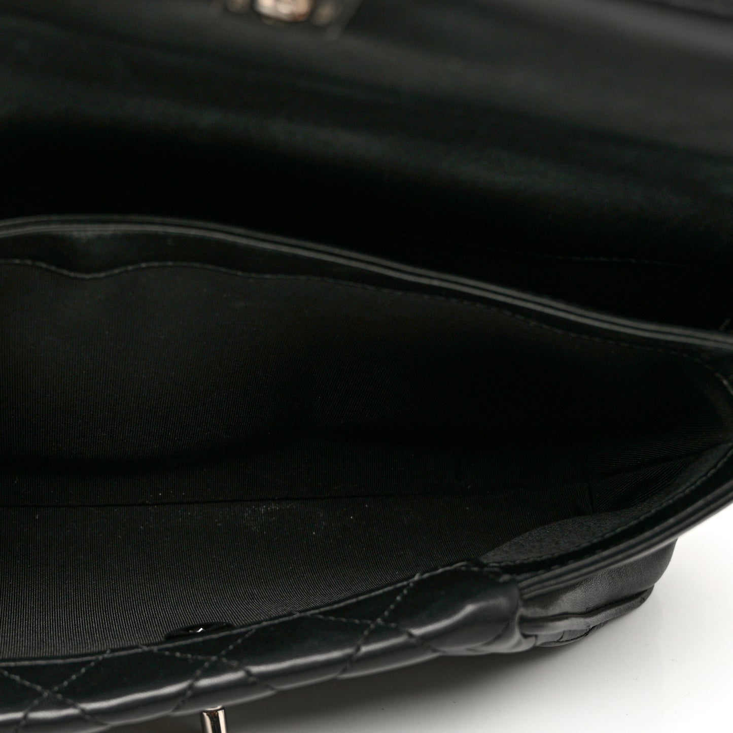 Lambskin Quilted Fold Up Again Clutch Black
