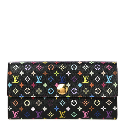 Louis Vuitton Monogram Multicolor Sarah Wallet Black Grenade 1 of 6