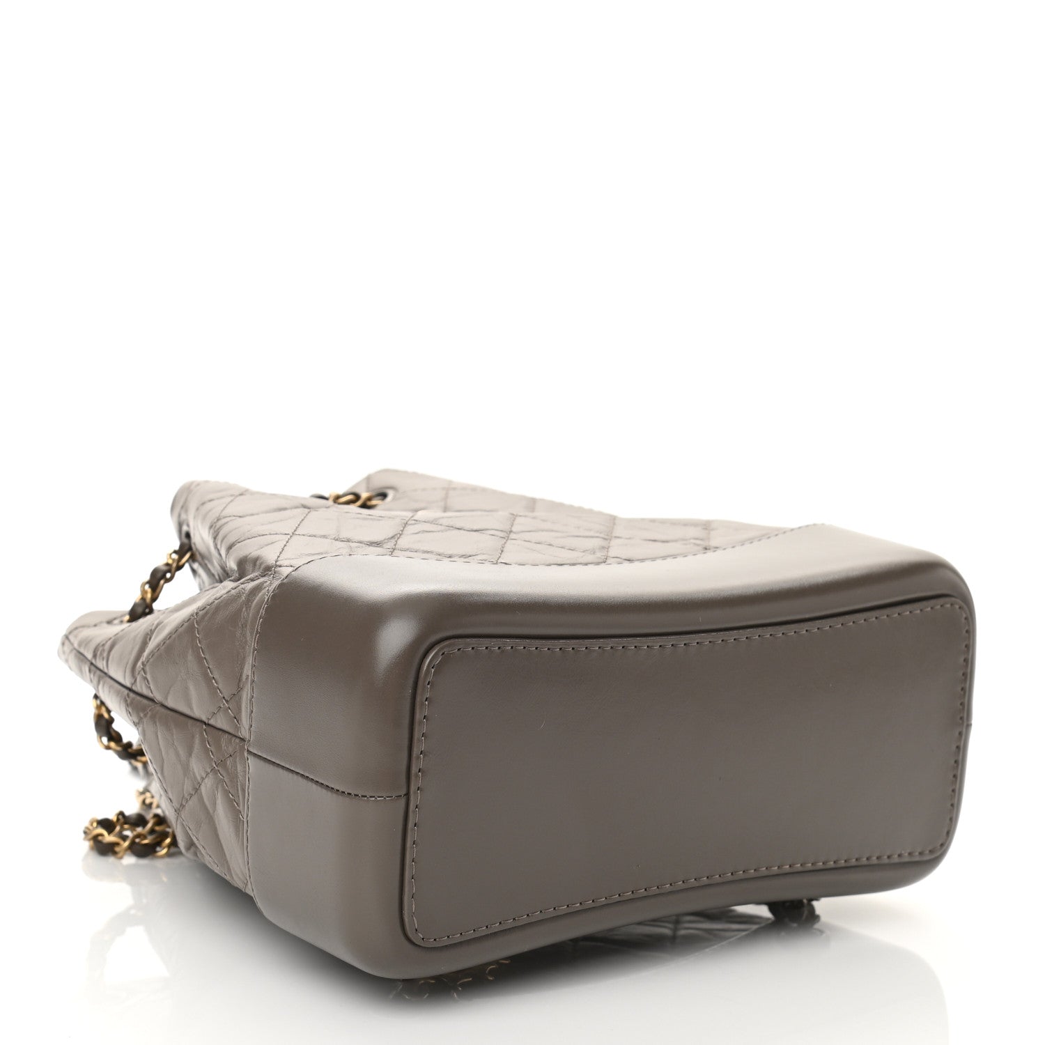Chanel Aged Calfskin Quilted Small Gabrielle Backpack Grey 4 of 10