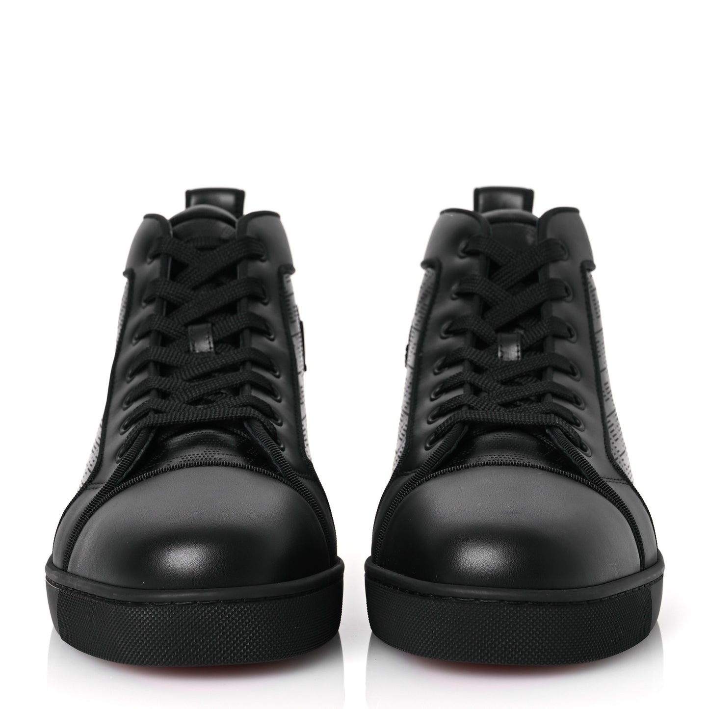 Calfskin Techno Perforated CL Mens Louis Orlato Flat Sneakers 43 Black