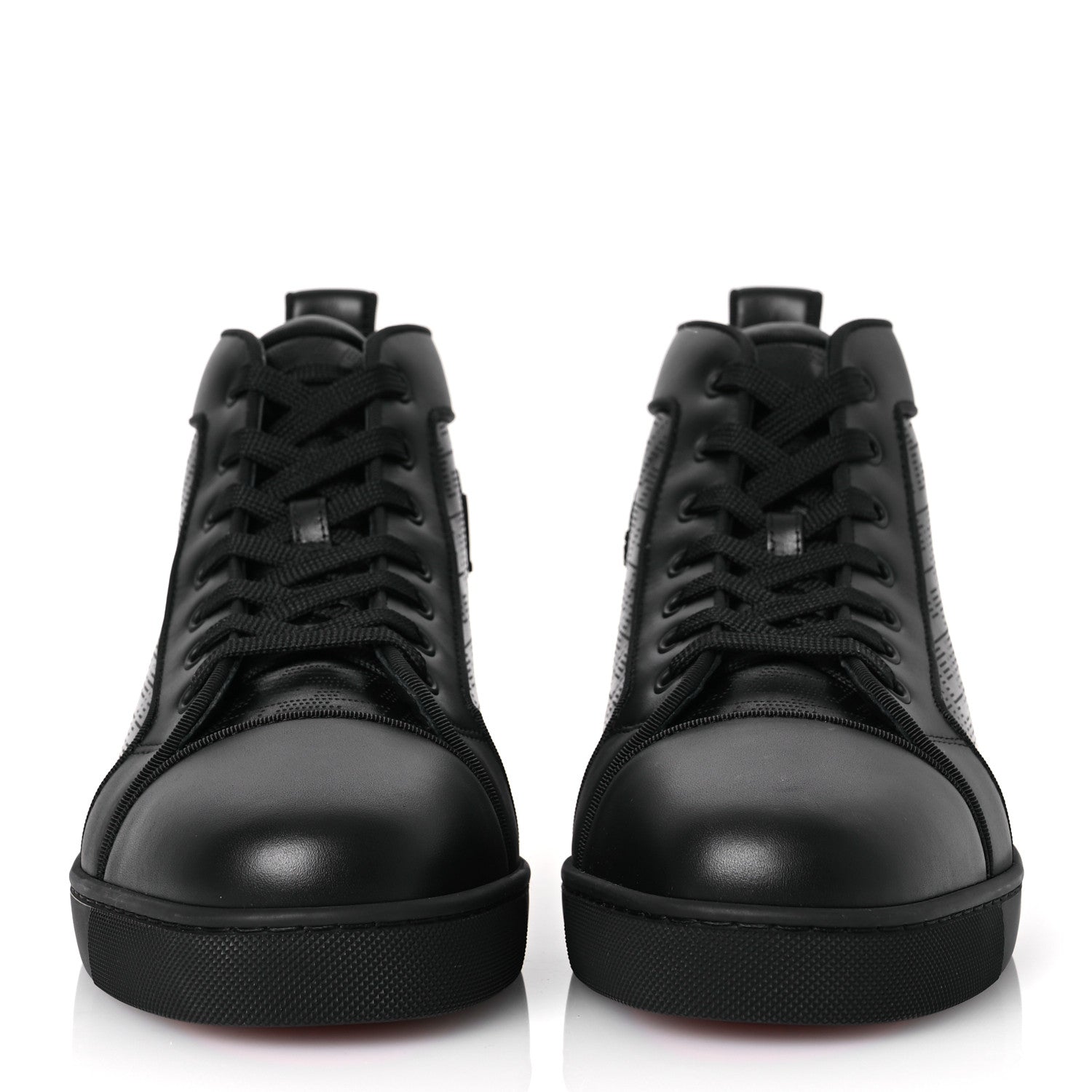 Christian Louboutin Calfskin Techno Perforated CL Mens Louis Orlato Flat Sneakers 43 Black 3 of 12