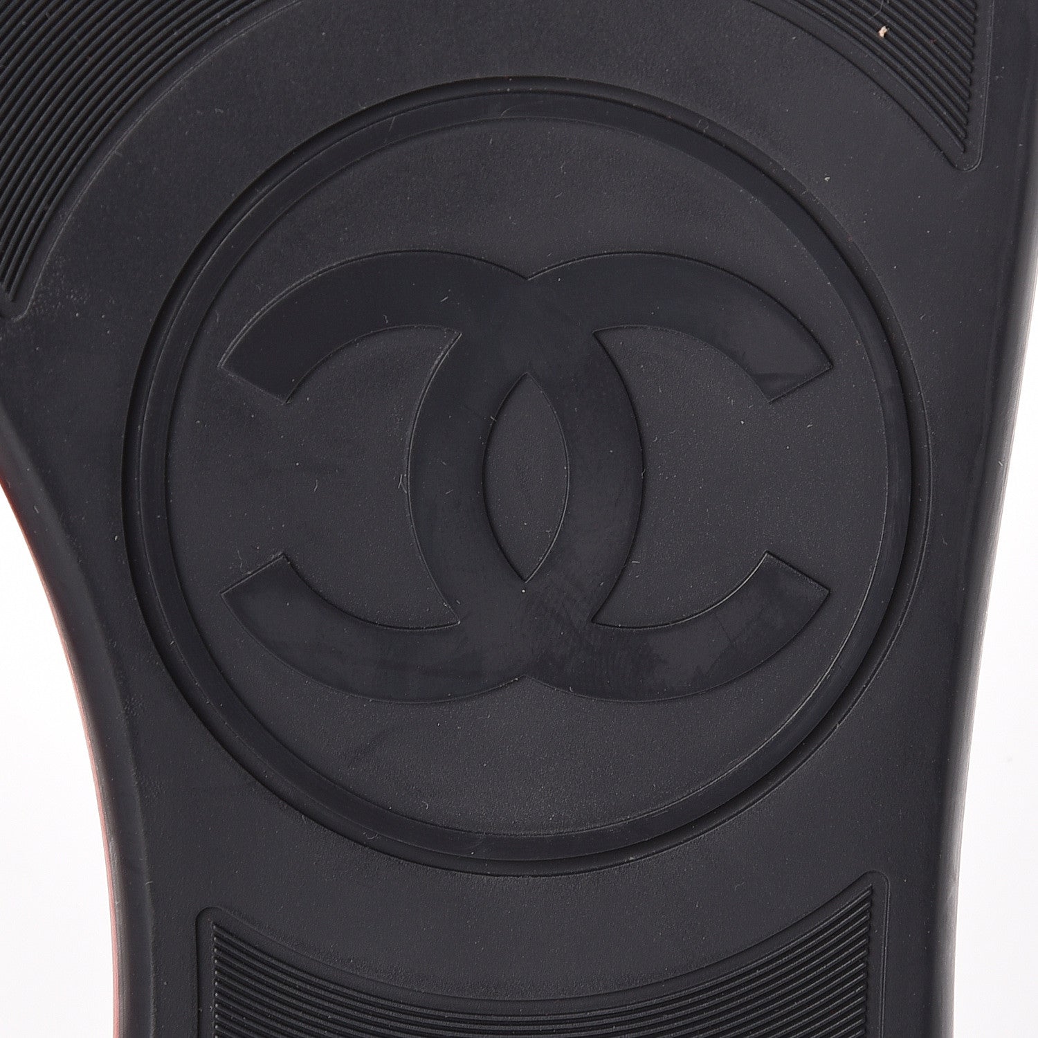 Chanel Suede Calfskin Quilted Chain Thong Sandals 36.5 Red 8 of 12