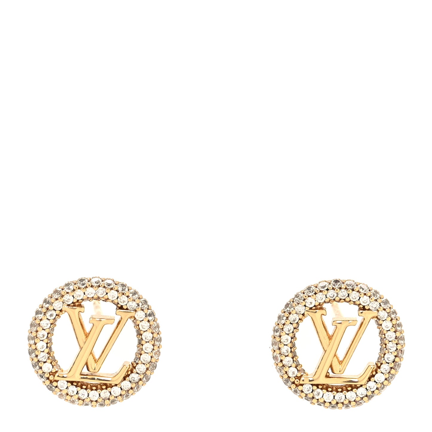 Metal Crystal Louise By Night Earrings Gold