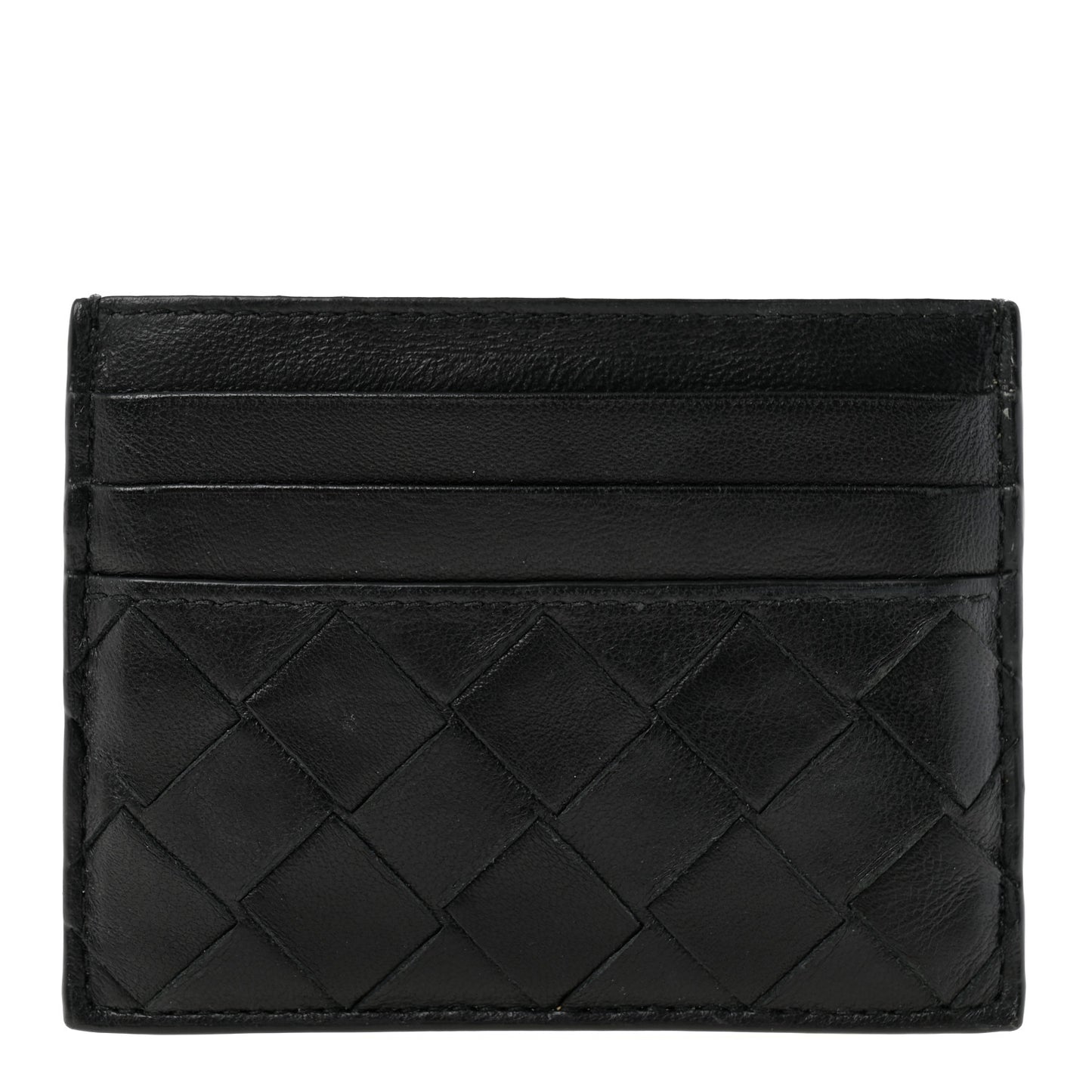 Nappa Intrecciato Card Holder Black