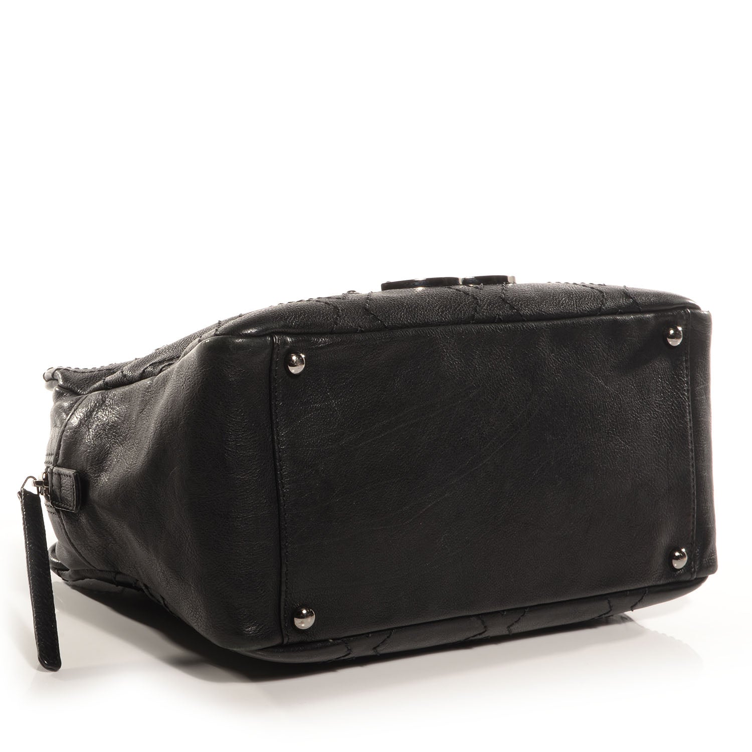 Chanel Calfskin Small Diamond Stitch Tote Black 4 of 7