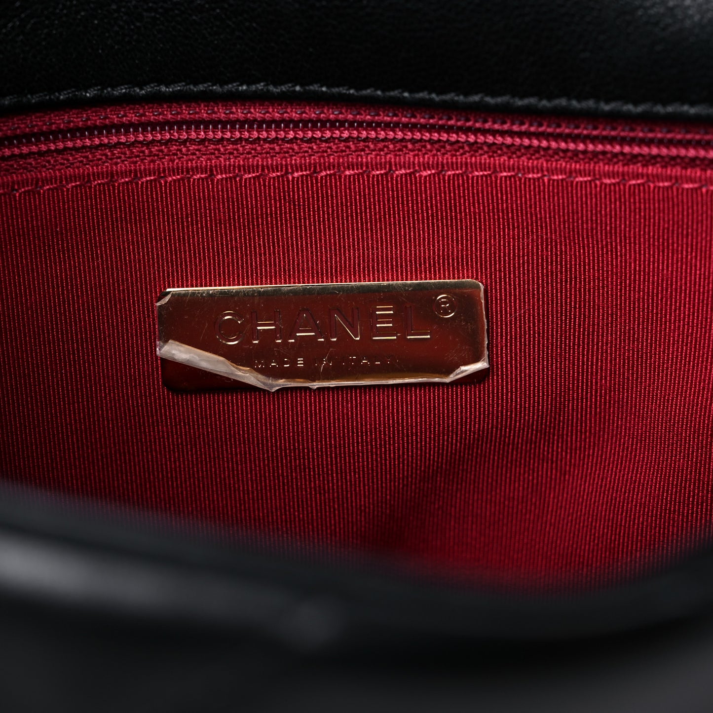 Goatskin Quilted Medium Chanel 19 Flap Black