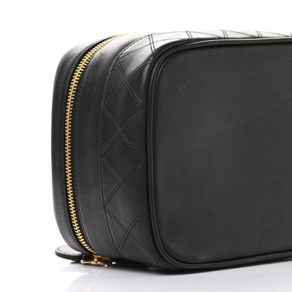 Chanel Lambskin Vanity Cosmetic Case Black 7 of 11