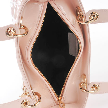 Christian Dior Patent Cannage Medium Lady Dior Rose Clair 5 of 9