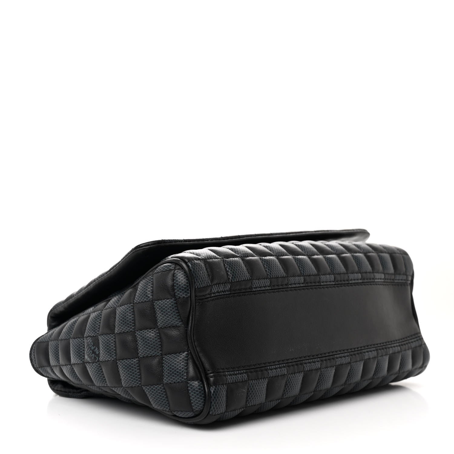 Louis Vuitton Calfskin Quilted Damier Twist MM Black Anthracite 4 of 10