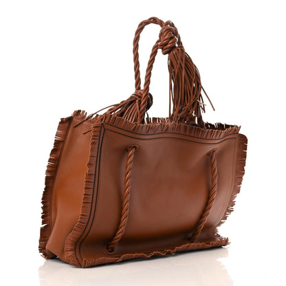 Valentino Garavani Calfskin The Rope Shopper Tan 4 of 12