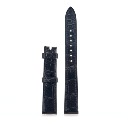 Hermes Shiny Alligator Heure H Hour Watch Strap Black 1 of 5