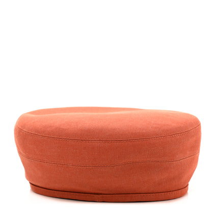 Hermes Denim Saint Honore Cliquetis Beret Hat 57 Orange Meranti 5 of 9