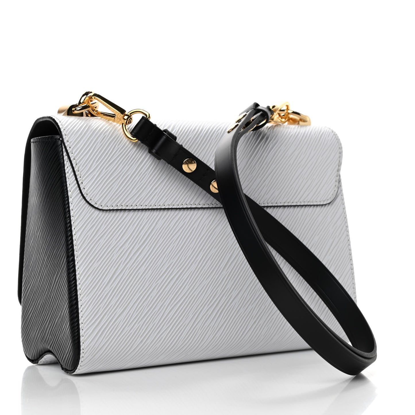 Epi Tortoiseshell Twist Shoulder Bag MM Black White
