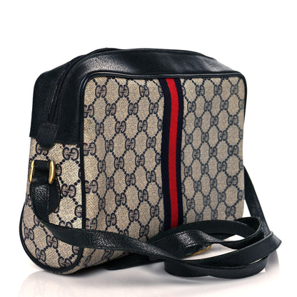 Gucci GG Plus Monogram Canvas Web Shoulder Bag Blue 2 of 14