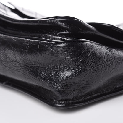 Saint Laurent Crinkled Calfskin Matelasse Monogram Medium Niki Chain Satchel Black 9 of 10
