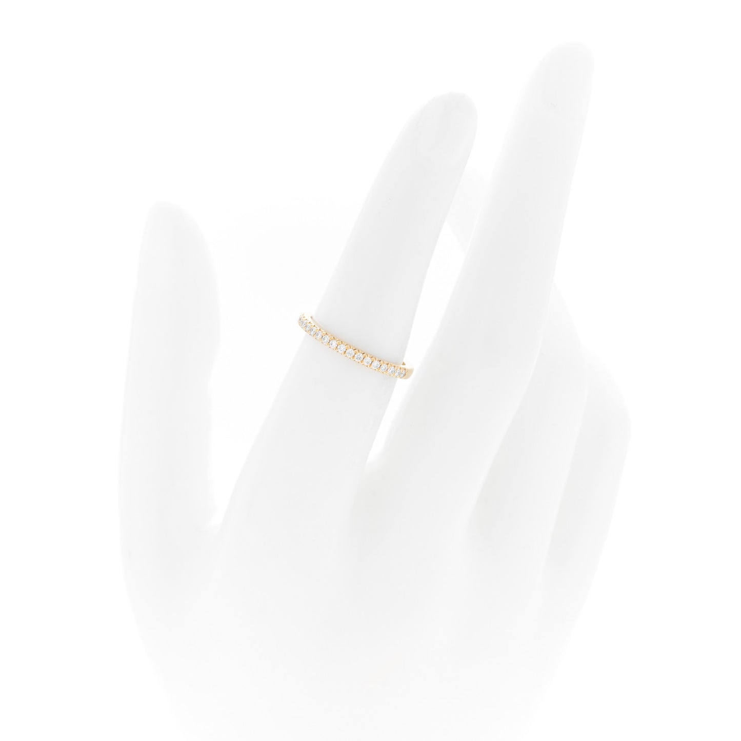 18K Yellow Gold Diamond Soleste Half Eternity Band Ring 50 5.5