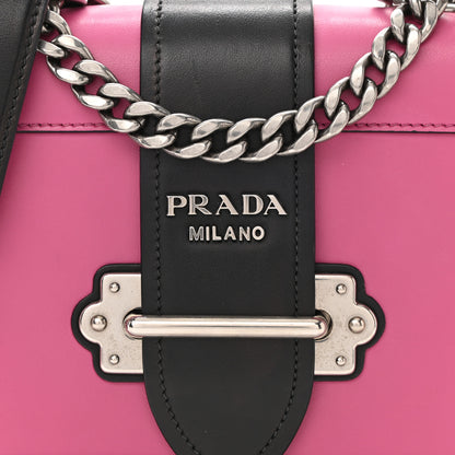 Prada City Calf Saffiano Studded Cahier Bag Fuxia Black 7 of 15