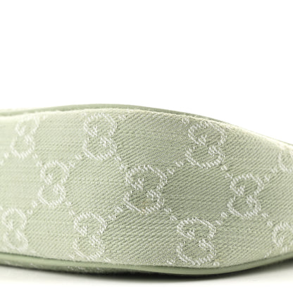 Gucci Denim GG Monogram Calfskin Small Shoulder Bag Pale Green 9 of 9