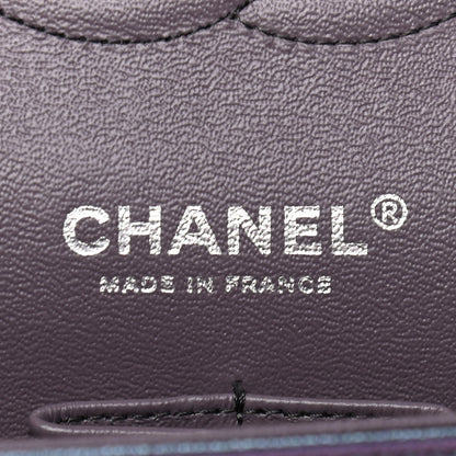 Chanel Iridescent Goatskin Quilted Medium Double Flap Purple 6 of 9