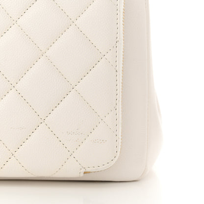 Chanel Caviar Quilted Small Business Affinity Shopping Bag White 13 of 13
