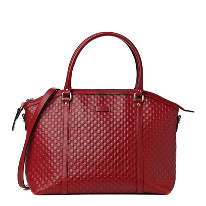 Gucci Soft Microguccissima Dome Satchel Red 1 of 18
