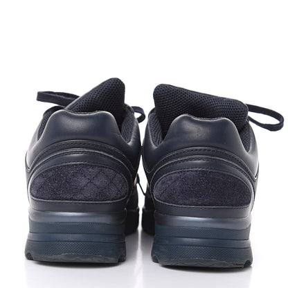 Chanel Suede Calfskin CC Sneakers 36 Blue 5 of 11