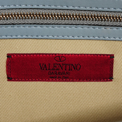 Valentino Garavani Patent Large Glam Lock Rockstud Flap Smoke 6 of 7
