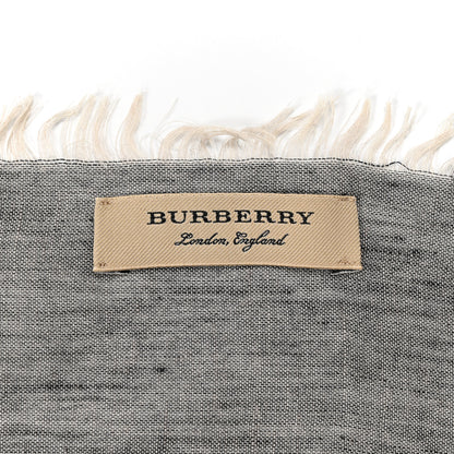 Burberry Modal Wool Relaxed Mega Check Square Scarf Dark Trench 2 of 4