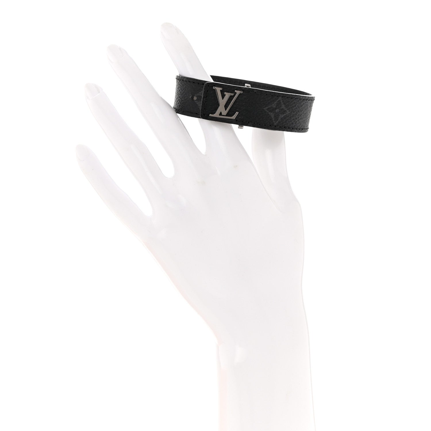 Louis Vuitton Monogram Eclipse LV Slim Bracelet 19 2 of 7