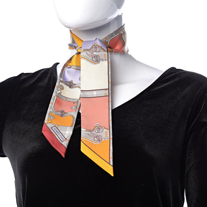 Hermes Silk Camails Twilly Acajou Mauve Bouton D'Or 2 of 5