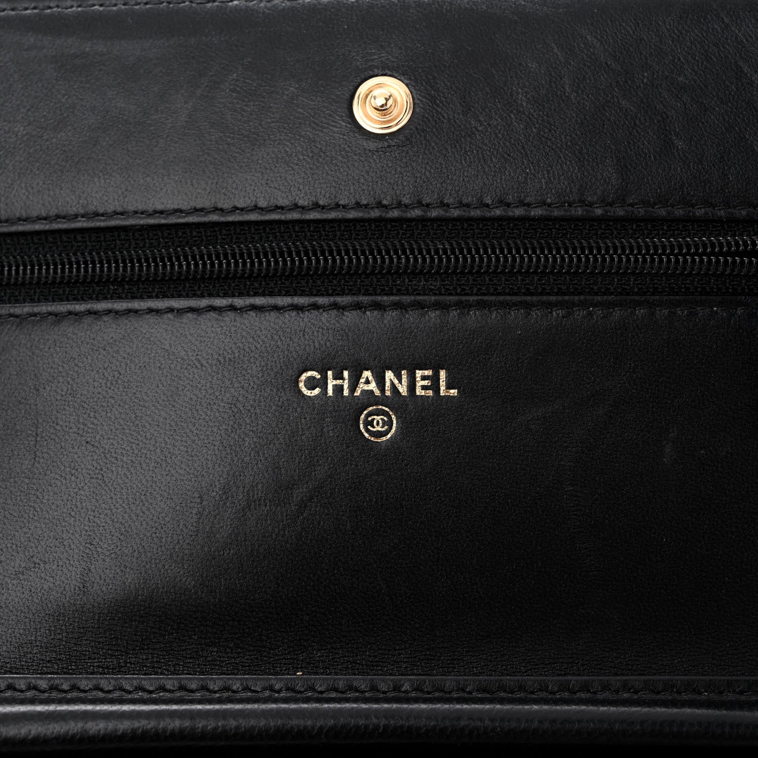 Chanel Lambskin Quilted Wallet On Chain WOC Black 6 of 13
