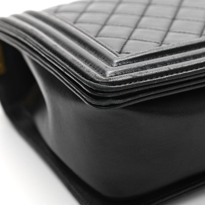 Chanel Lambskin Quilted New Medium Boy Flap Black 14 of 15