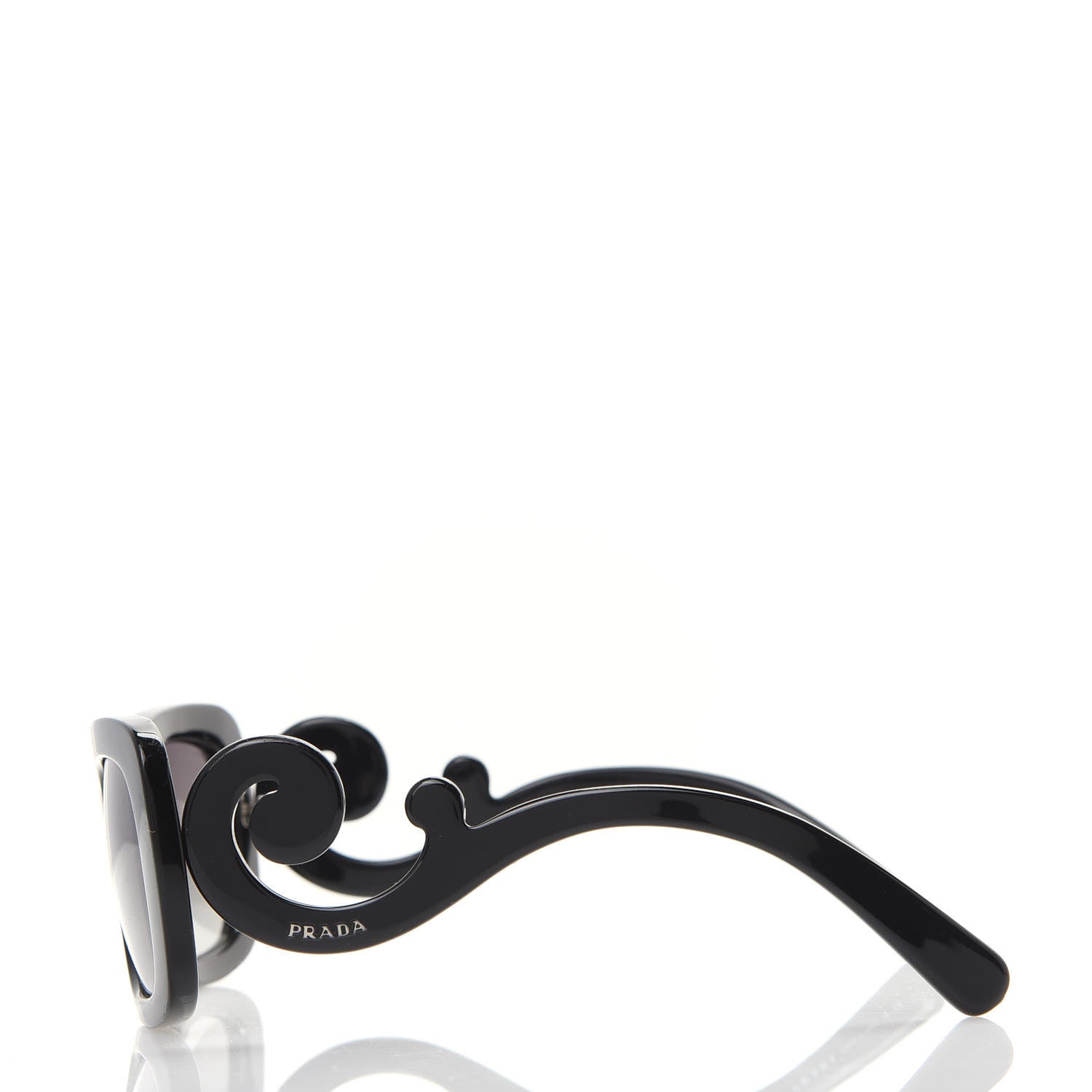 Prada Acetate Baroque Sunglasses SPR 27O Black 3 of 8