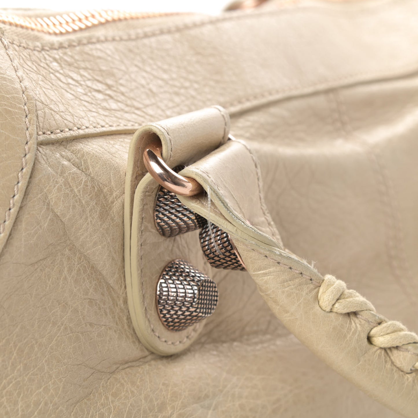 Agneau Giant 21 Rose Gold Hardware Work Praline