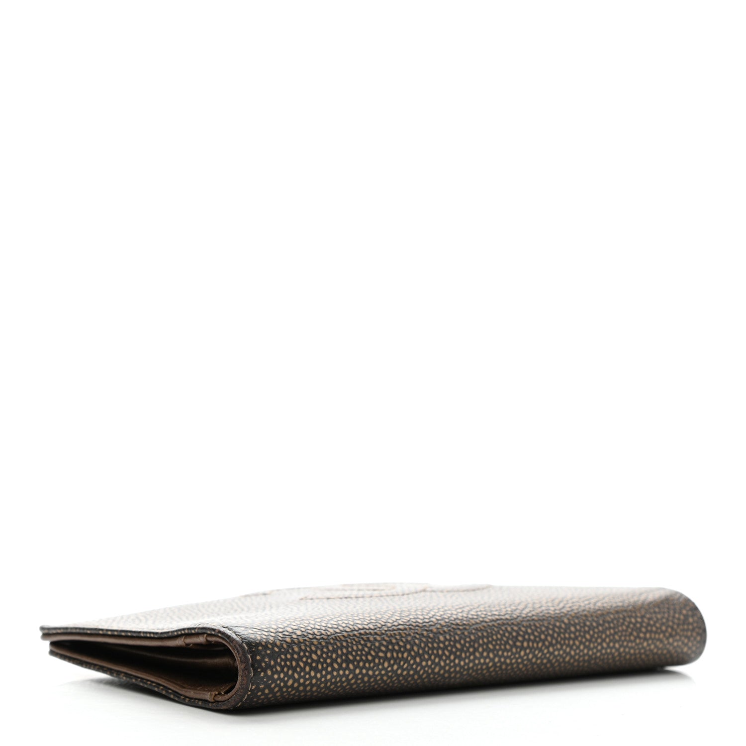 Chanel Metallic Caviar Timeless CC Yen Wallet Gold 4 of 10