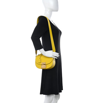 Moynat Carat Calfskin Flori PM Citrine 2 of 14