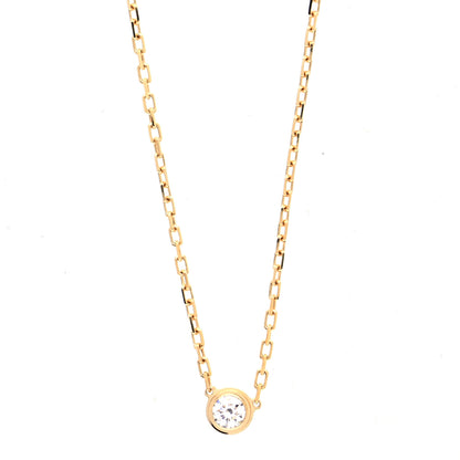 Cartier 18K Yellow Gold Diamond SM D'Amour Pendant Necklace 1 of 6