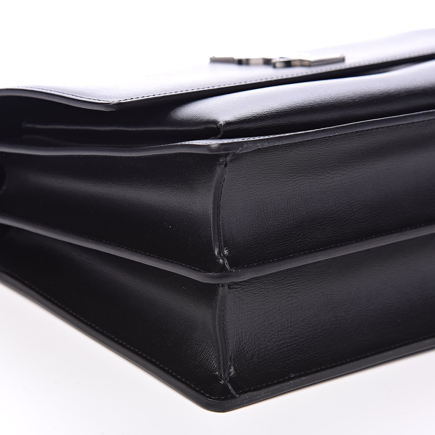 Saint Laurent Calfskin Large Monogram Sunset Black 8 of 10