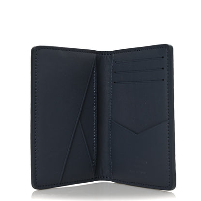 Louis Vuitton Calfskin Monogram Shadow Pocket Organizer Blue 5 of 5