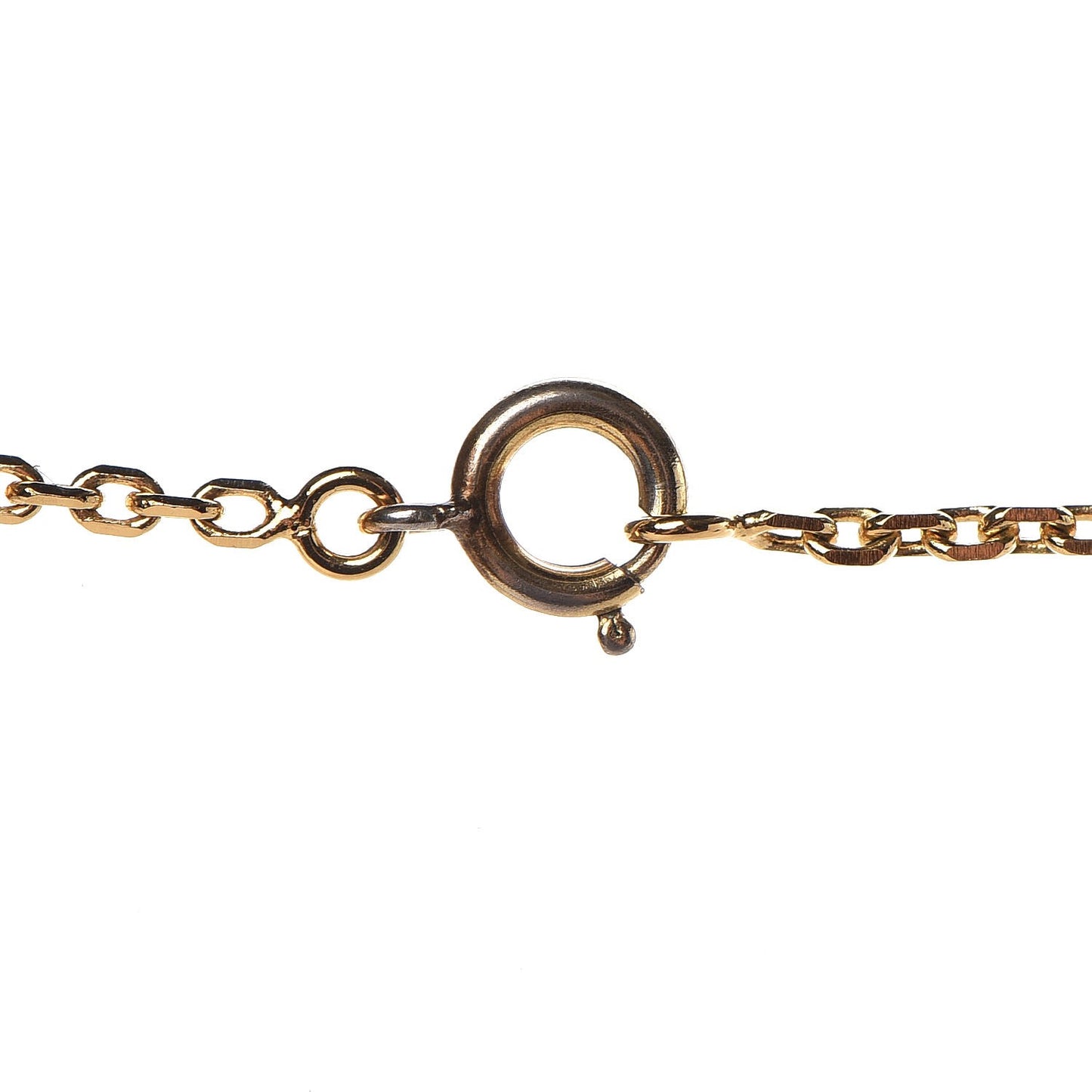 Enamel CC Pendant Necklace Gold