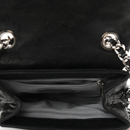 Chanel Washed Lambskin Quilted Medium Chain Around Flap Black 5 of 10