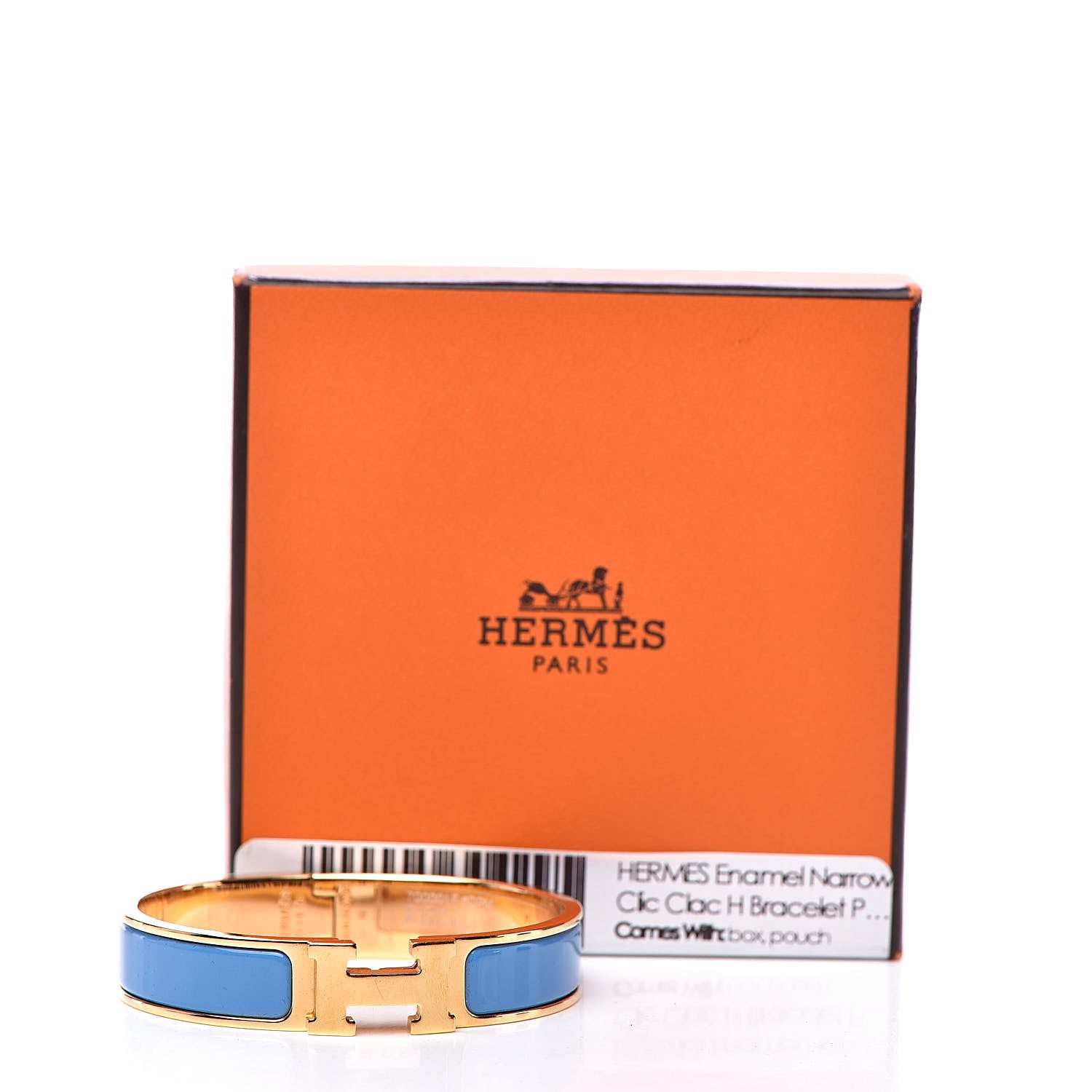 Hermes Enamel Narrow Clic Clac H Bracelet PM Bleu Cielo 6 of 6