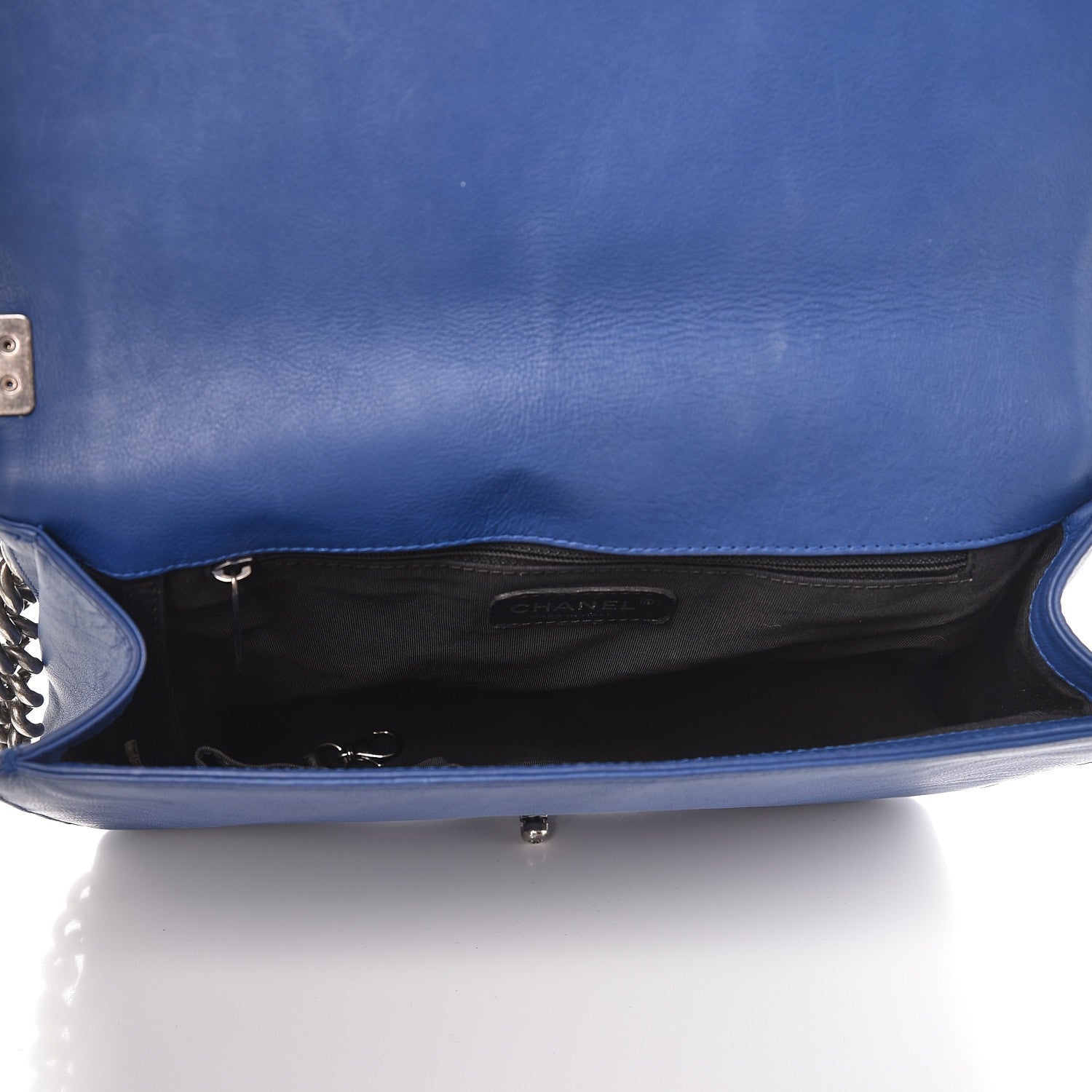 Chanel Calfskin Quilted Large Boy Flap Blue 5 of 9