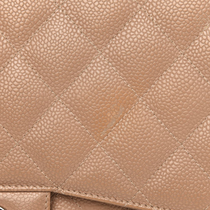 Chanel Caviar Quilted Jumbo Single Flap Beige 13 of 17