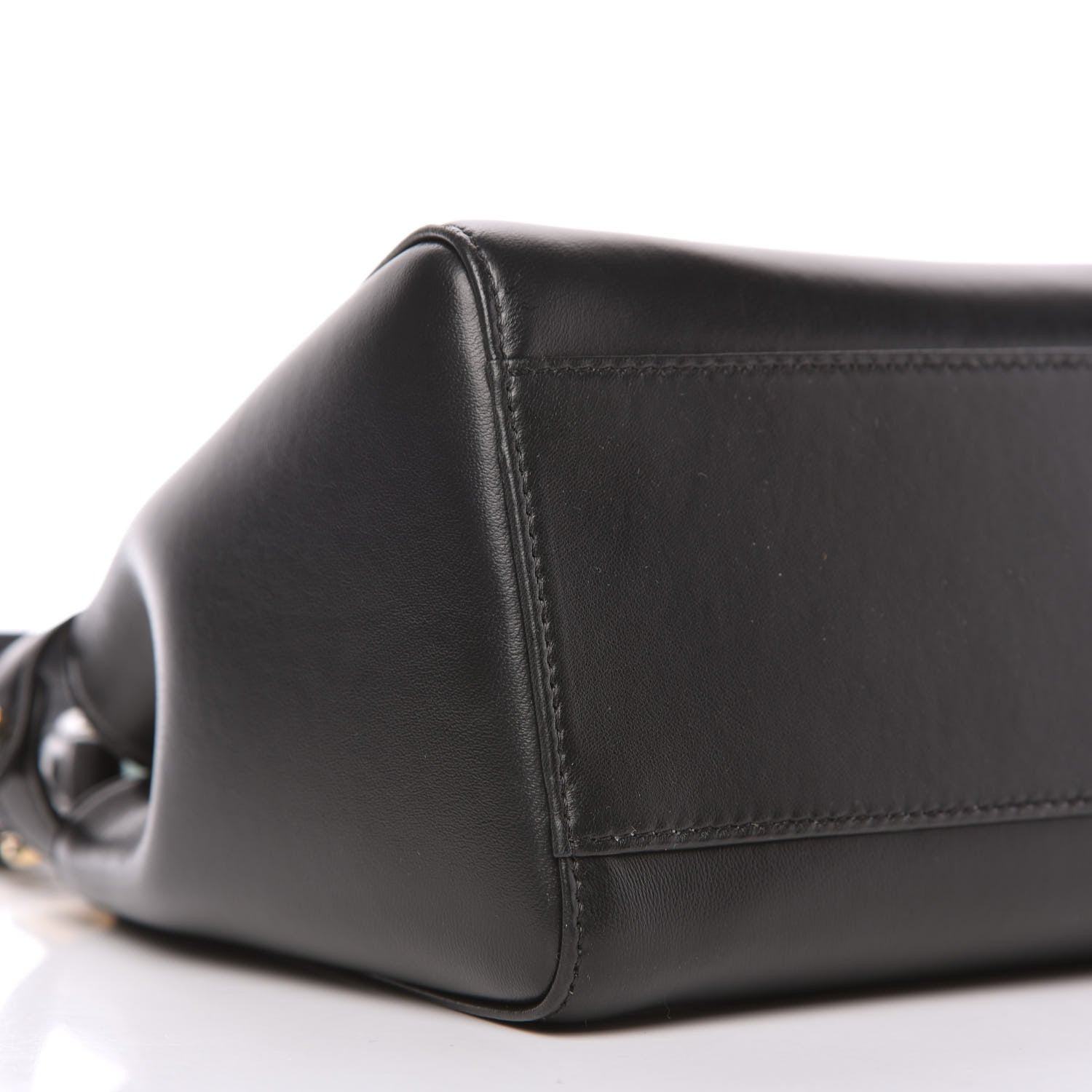 Fendi Nappa Stacked Bar Mini Peekaboo Iconic Satchel Black 6 of 10