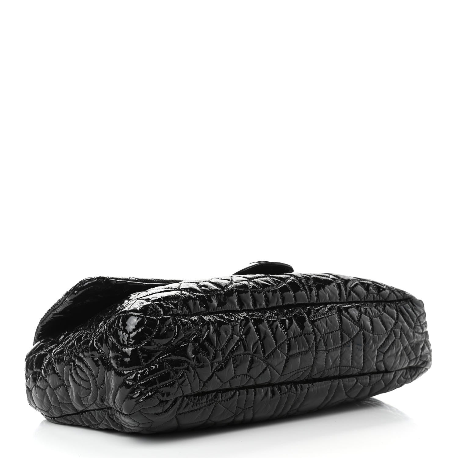 Chanel Vinyl Graphic Edge Flap Black 4 of 10
