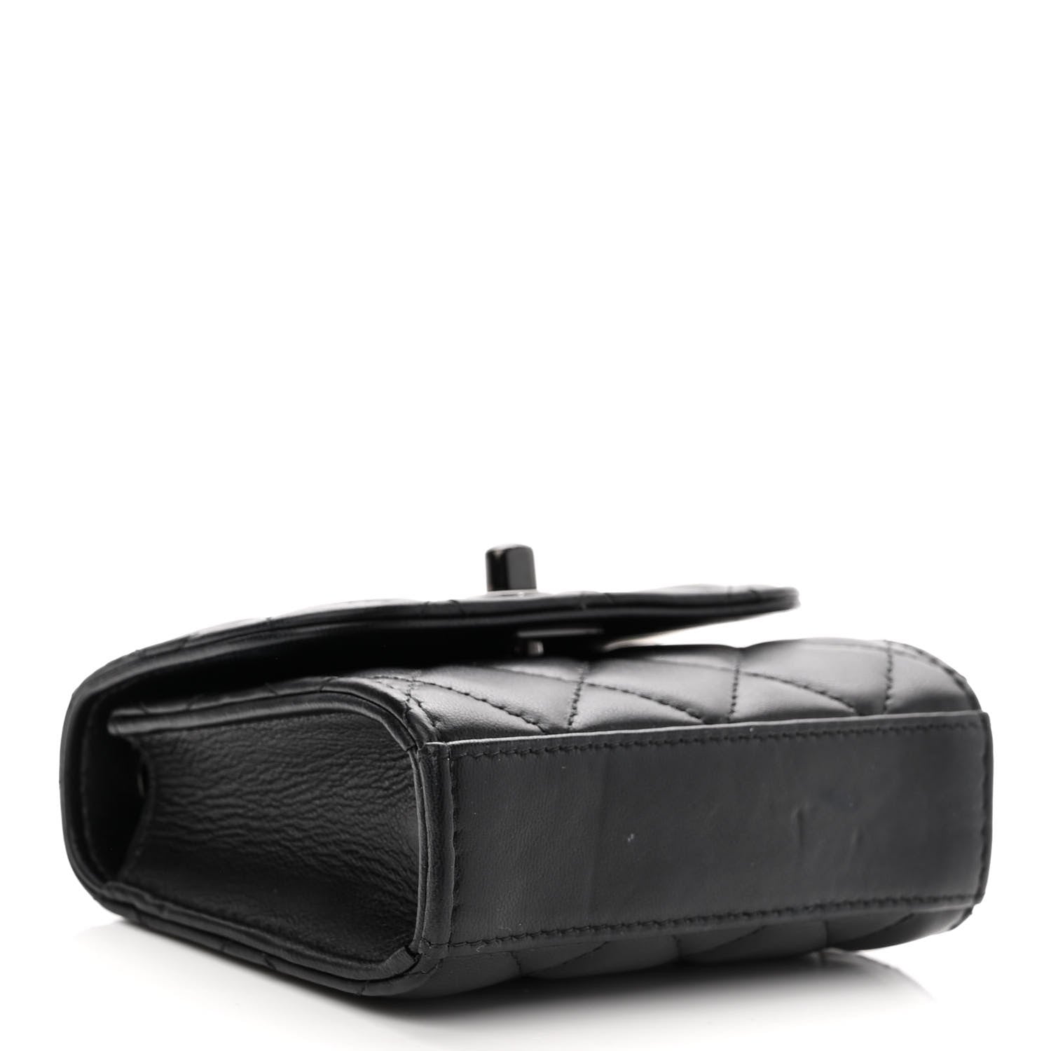 Chanel Lambskin Quilted Mini Trendy CC Chain Wallet So Black 4 of 10