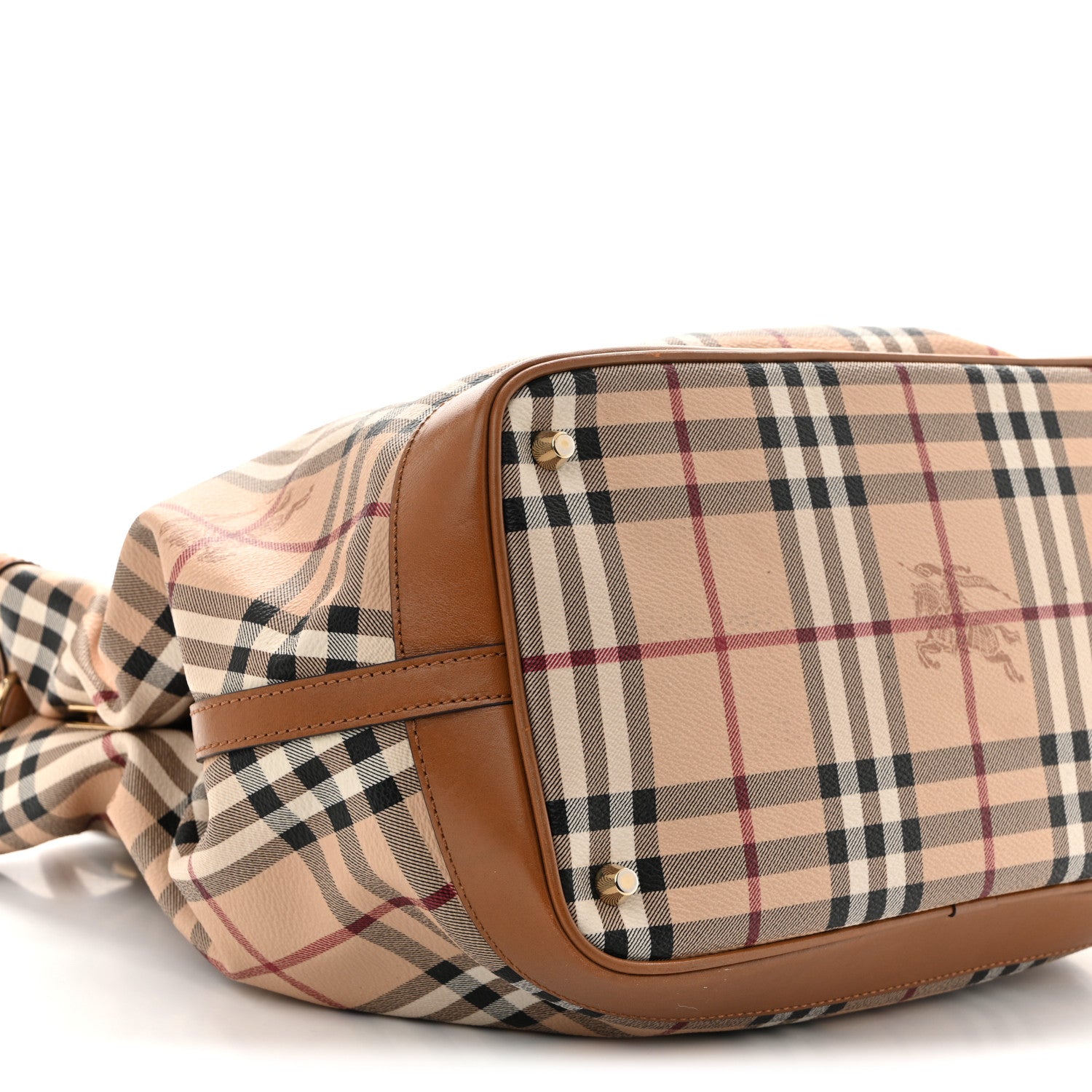 Burberry Haymarket Check Medium Golderton Tote Mid Camel 10 of 12